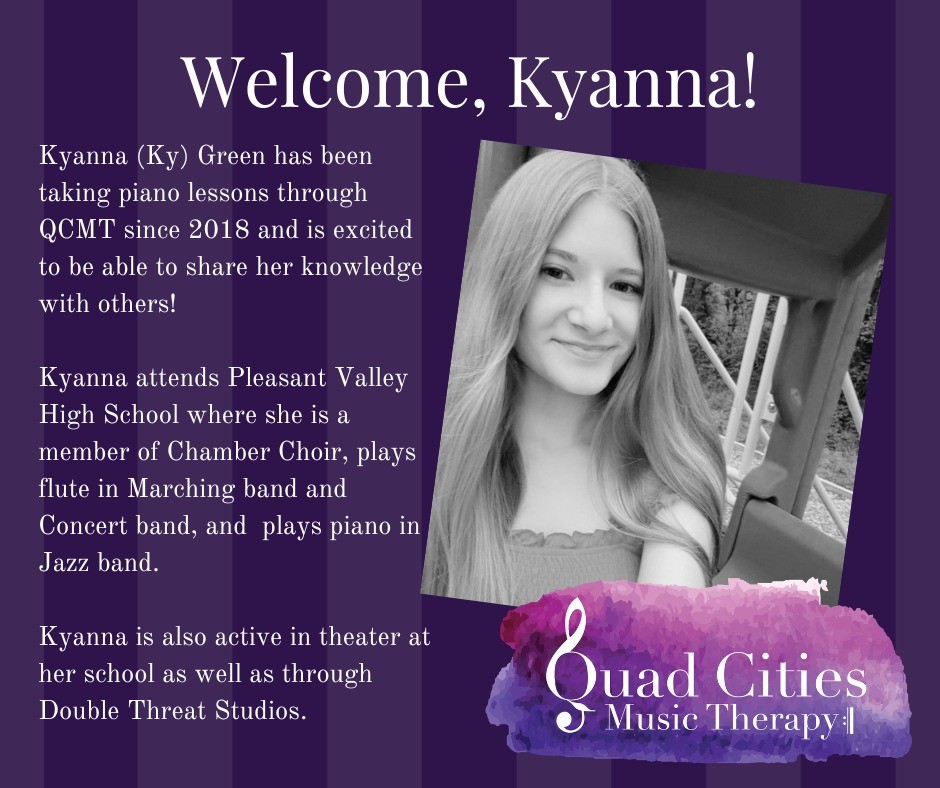 It's a landmark moment for QCMT, as we proudly welcome one of our original piano students to our team of instructors! Kyanna has been a dedicated student, and will certainly make an excellent instructor for beginner students. 
 
On a personal note - it has been a joy to watch Kyanna grow as a musician over the past 8 years, and it warms my heart that she is excited to share her love and knowledge of music with others. 🥹